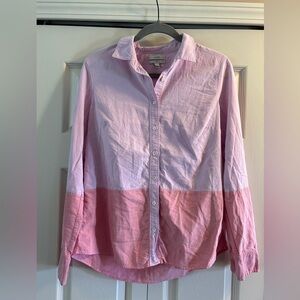 J. Crew Button Down Shirt Two Toned Pink  women’s Size 6 Cotton
